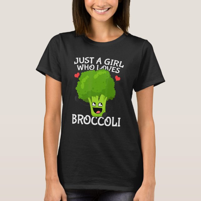 Vegan Vegetarisk Broccoli Grönsak 2 T Shirt (Framsida)