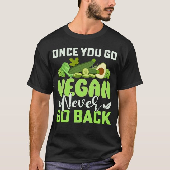 Vegan Vegetarisk Kost Hälsosam Mat  2 T Shirt (Framsida)