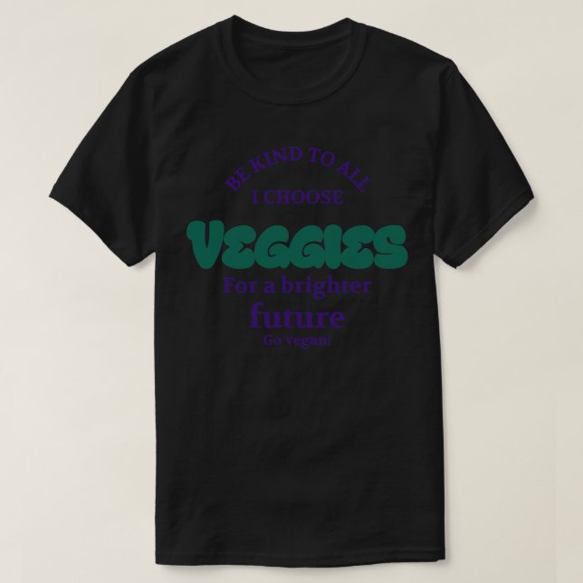 Vegan Veggies T Shirt (Design framsida)