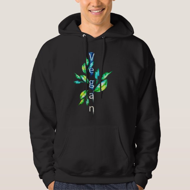 vegan vibe, vegan tee, vegan lifestyle, vegan vibe hoodie (Framsida)