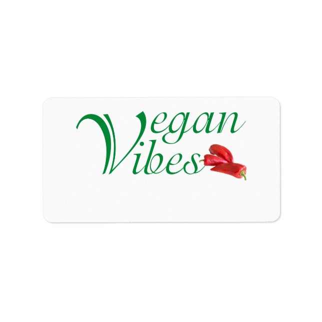 Vegan vibes adressetikett (Framsidan)
