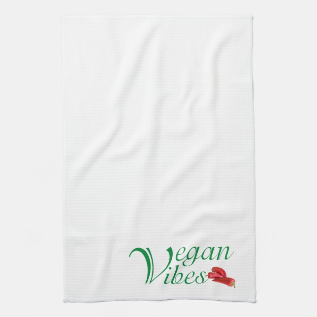 Vegan vibes kökshandduk (Vertikal)