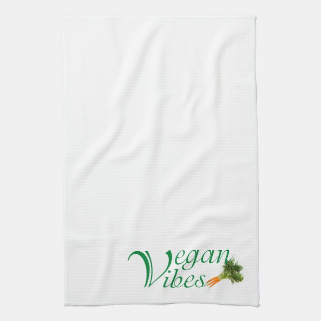 Vegan vibes kökshandduk (Vertikal)