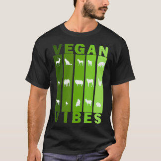 Vegan Vibes Shirt Funny Retro Vegetarian Go Vegan T