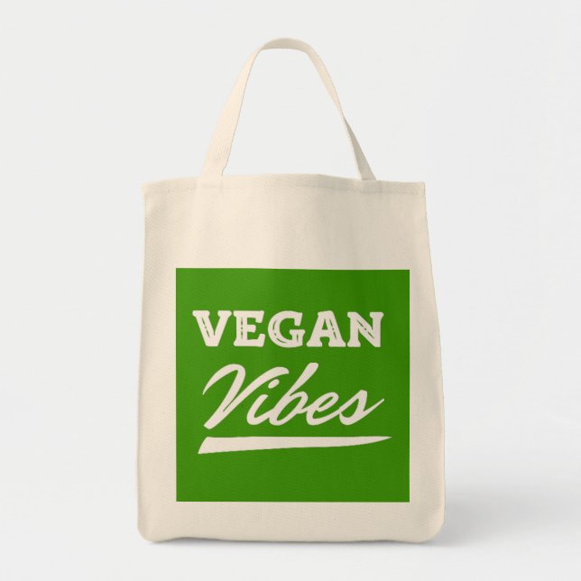 Vegan Vibes Vegetarian Tygkasse (Framsidan)