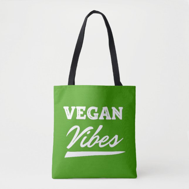 Vegan Vibes Vegetarian Tygkasse (Framsida)