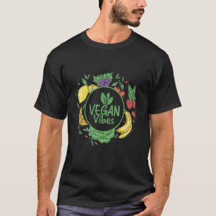 Vegan Vibes Vegetarian Vegetables Food Graphic T Shirt