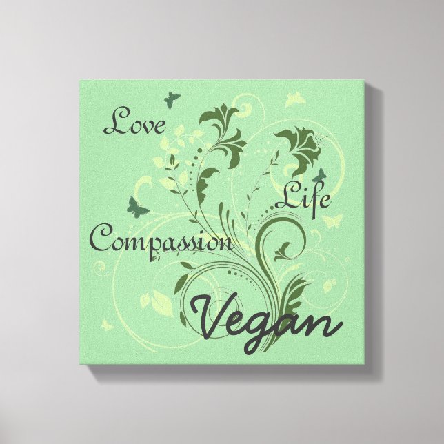 Vegan wall art canvastryck (Framsida)