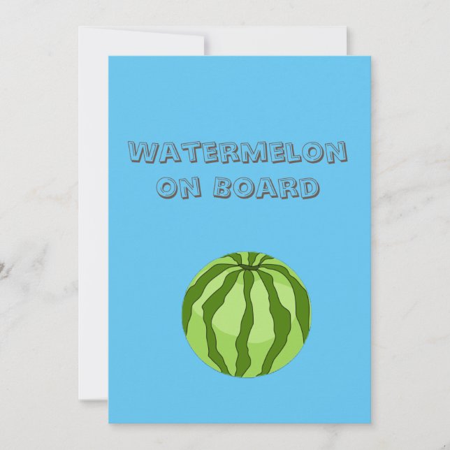 Vegan Watermelon Gravid annonscertifikat Meddelande (Framsida)