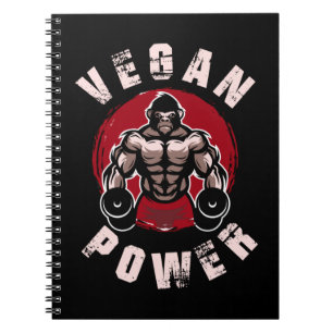Vegan Weightlifter Plant Gym Workout Bodybuilding Anteckningsbok