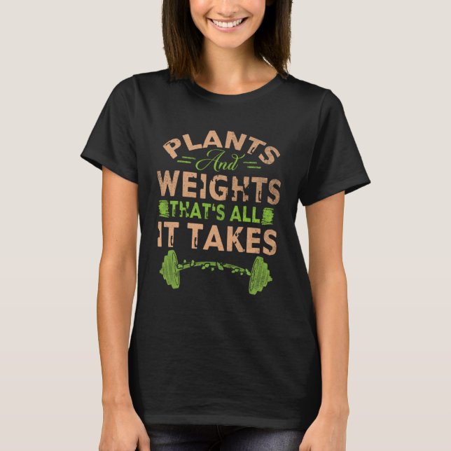 Vegan Workout Powants Protein Vegetarian T Shirt (Framsida)