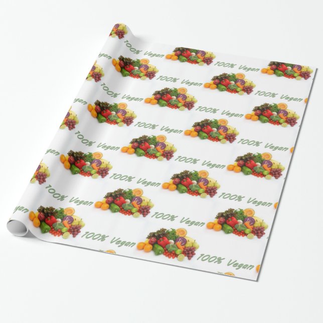 Vegan Wrapping Papper Presentpapper (Utrullad)