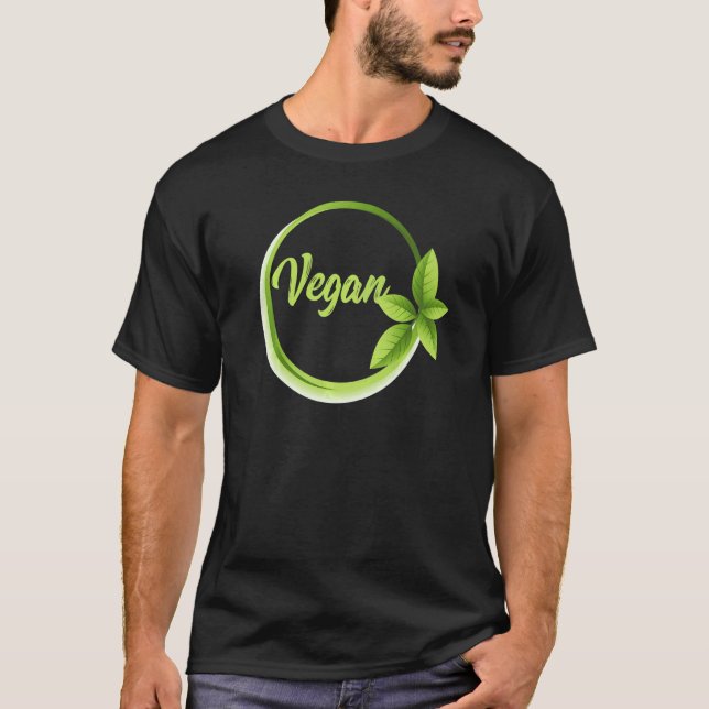 VEGAN - Write Påstående Kärlek Vegetables Team Mea T Shirt (Framsida)