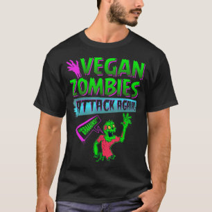 Vegan Zombies Attack igen, Lusnyj Vegetarian Hallo T Shirt