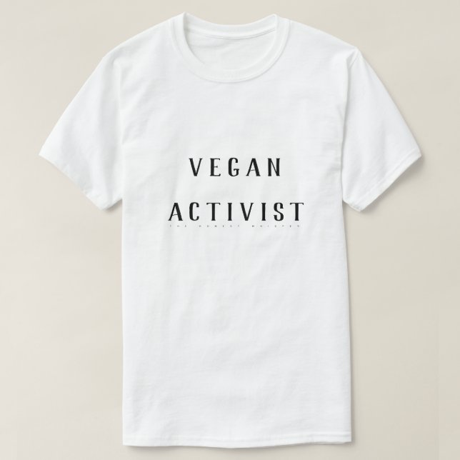 Veganaktivistskjorta (vit) t shirt (Design framsida)