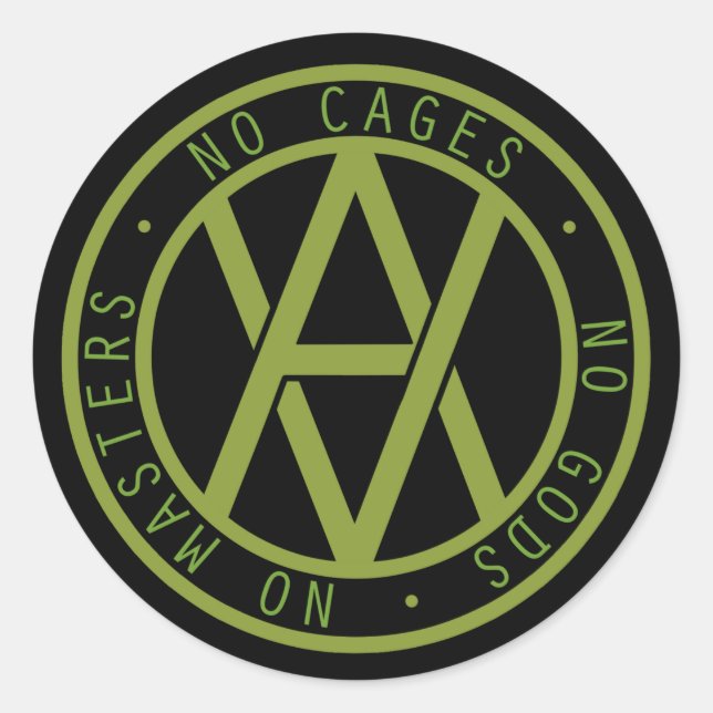 Veganarchy Runt Klistermärke (Framsida)