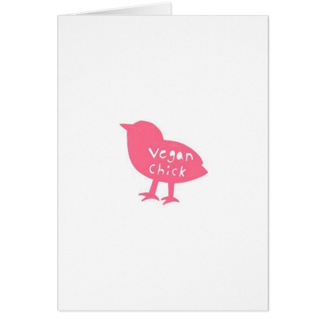 Veganchickkort Hälsningskort (Framsidan)