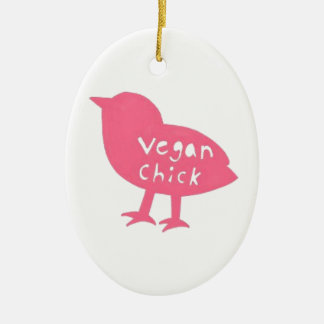 Veganchickprydnad Julgransprydnad Keramik