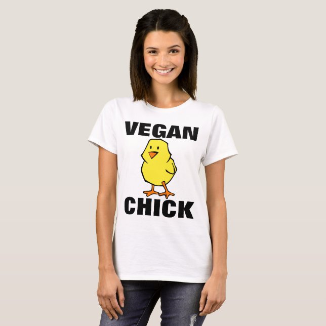 VEGANCHICKt-skjortor T-shirt (Hel framsida)