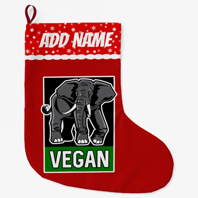 Veganelefant Stor Julstrumpa (Framsidan)