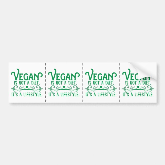 Veganen är inte en banta bildekal (Framsidan)