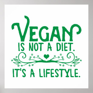 Veganen är inte en banta poster
