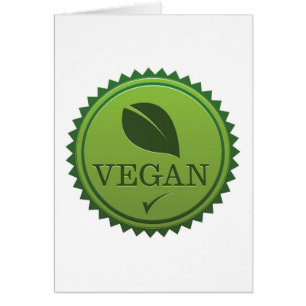 Veganen förseglar hälsningskort