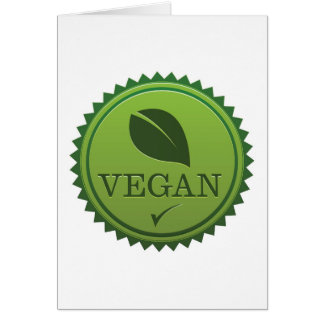 Veganen förseglar hälsningskort