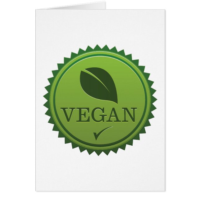 Veganen förseglar hälsningskort (Framsidan)
