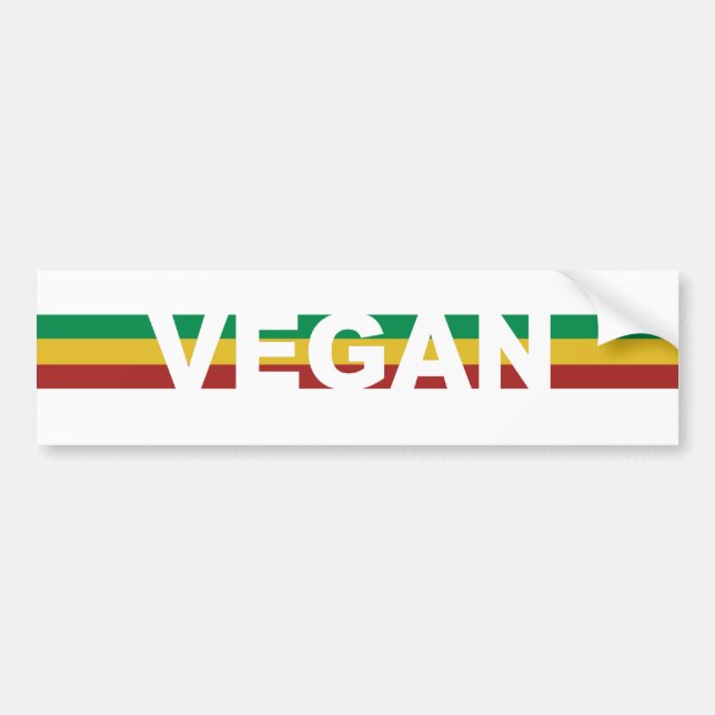 Veganen görar randig Rasta Bildekal (Framsidan)