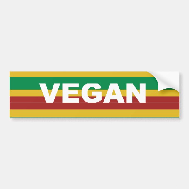 Veganen görar randig Rasta Bildekal (Framsidan)