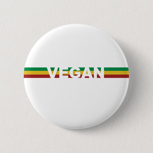 Veganen görar randig Rasta Knapp (Framsida)