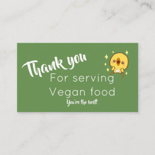 veganen tackar dig telefonkortet