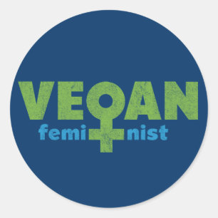 Veganfeminist Runt Klistermärke