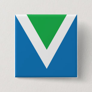 Veganflagga Square knäppas Knapp