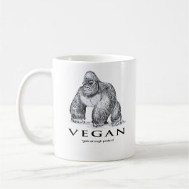 Vegangorillan får nog protein roligt kaffemugg