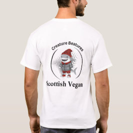 Veganhaj i skotsk tjärtmaskopi t shirt