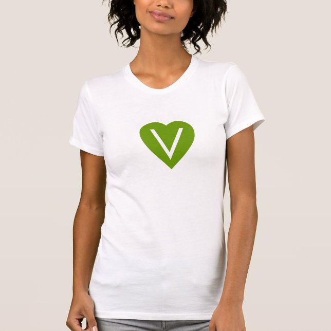Veganhjärtaskjorta T Shirt (Framsida)