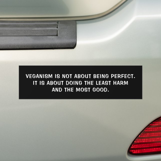 Veganism handlar inte om att vara perfekt. bildekal (På Bil)
