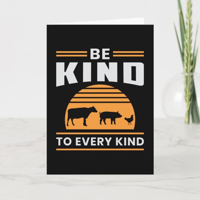 Veganism Vegan Veggie Animal Högers Funny Gift Kort (Framsida)