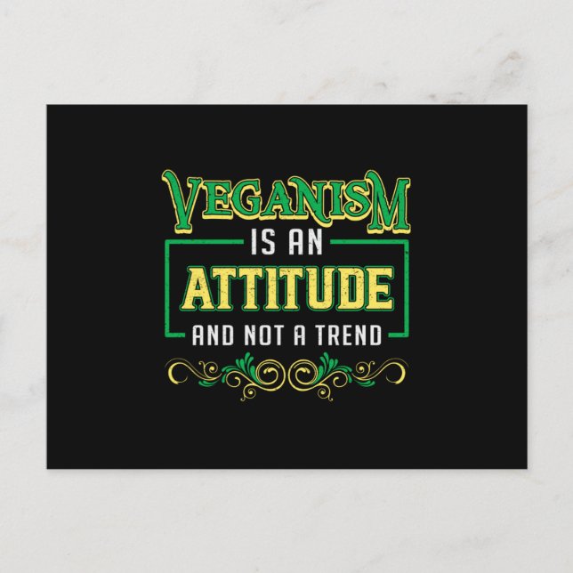 Veganism Vegetarian Vegetables Vegan Gift Idea Vykort (Framsida)