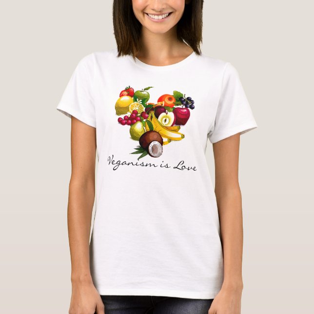 Veganismen är kärlek t-shirt (Framsida)