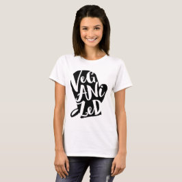 Veganized Vegan Anpassningsbar Background Färg Tee Shirt