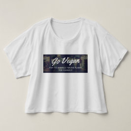 Vegankvinna går den påsiga vegetariska aktivisten tee shirt
