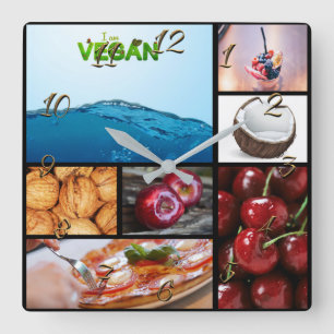 Veganlager Fyrkantig Klocka