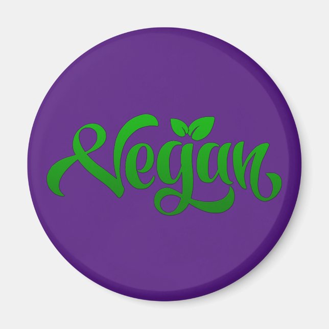 Veganmagnet - växtbaserad kylskåpsdekal magnet (Framsidan)