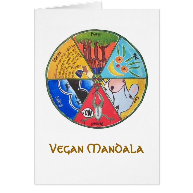 VeganMandala Hälsningskort (Framsidan)
