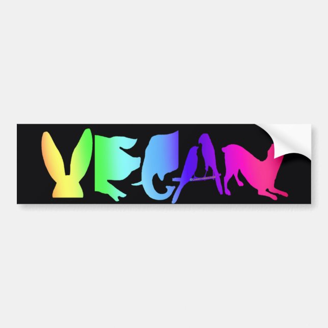 VEGANREGNBÅGEBILDEKAL BILDEKAL (Framsidan)