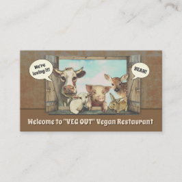 Veganrestaurang (anpassadet) visitkort