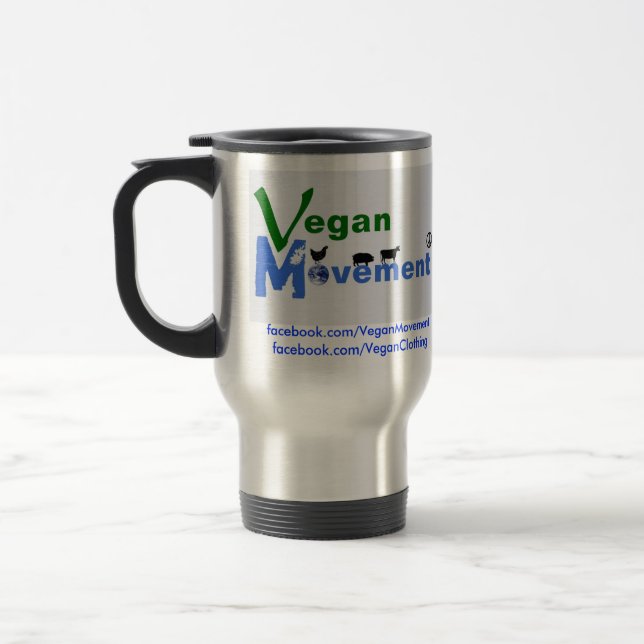 Veganrörelserostfritt stål resemugg (Vänster)